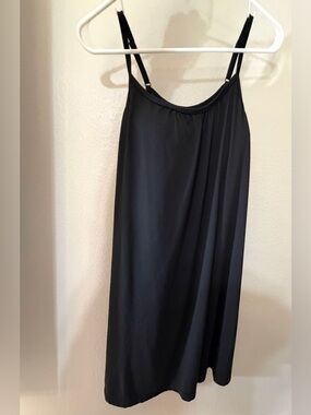 Women’s Black  Athletic Dress Size S Small Spaghetti Strap Molded Cups Midi New